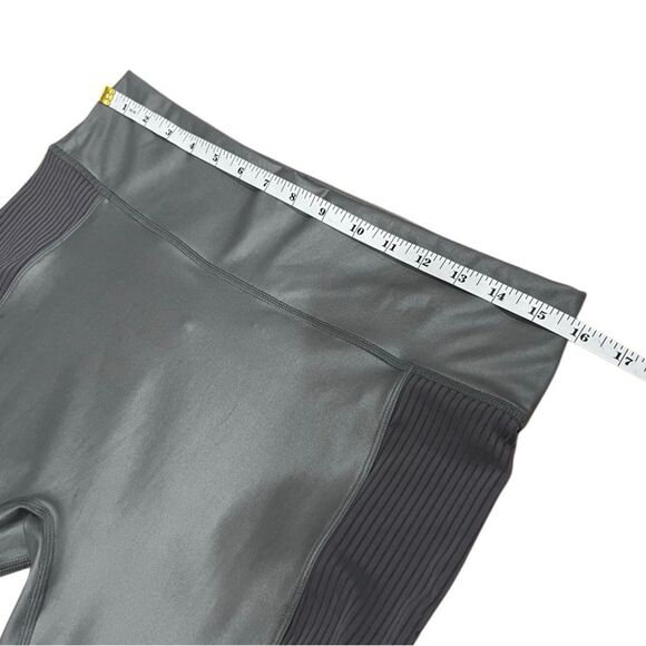 Fabletics Leggings Motion365+ Contour High-Waisted Gunmetal Gray Shine Size XL - Picture 12 of 14